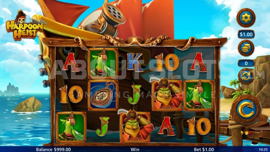 A casino slot with a pirate theme.
