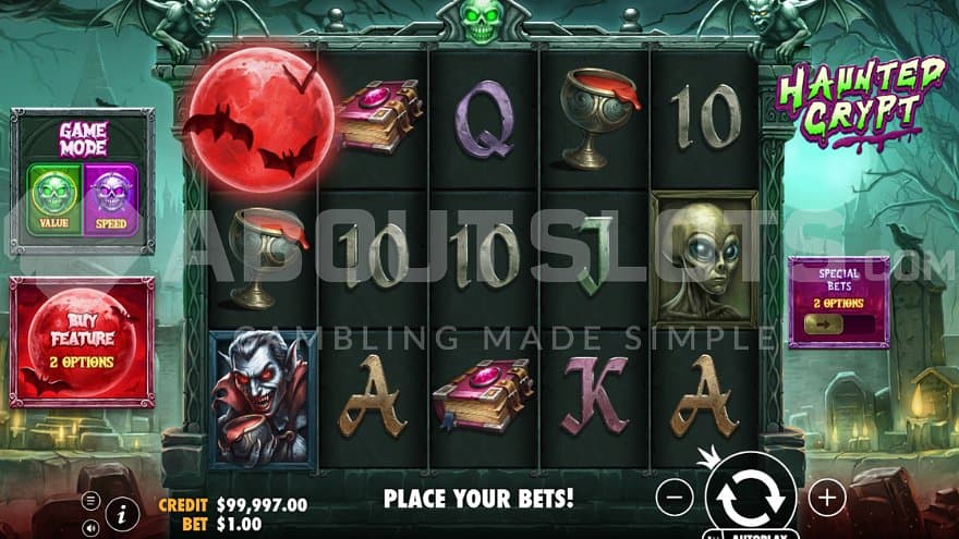 A casino slot at a cemetery.