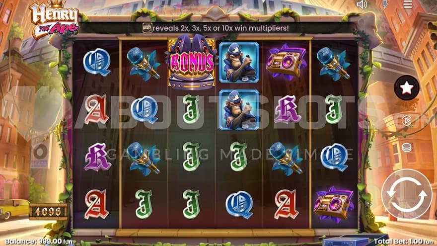 A casino slot with a hip-hop theme.