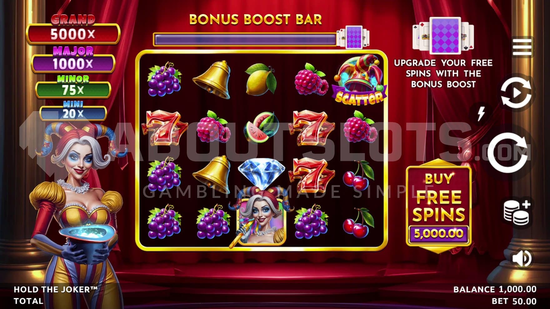 A casino slot with a joker theme.