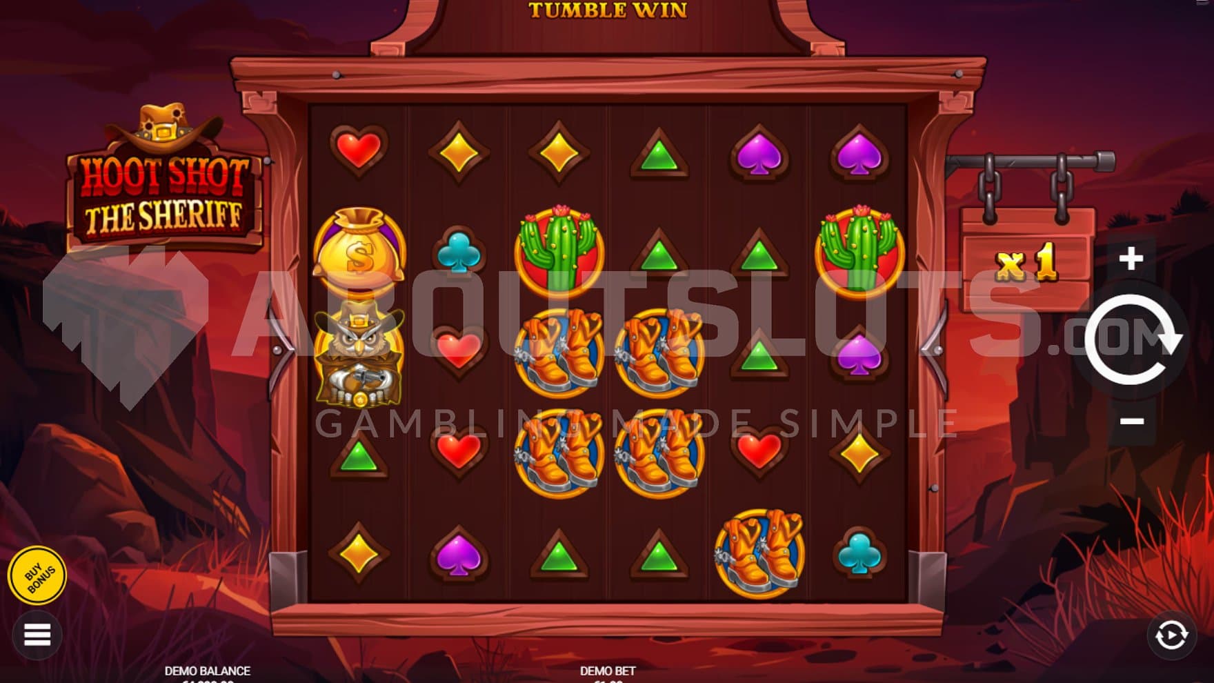 A casino slot with 6 reels and 5 rows.