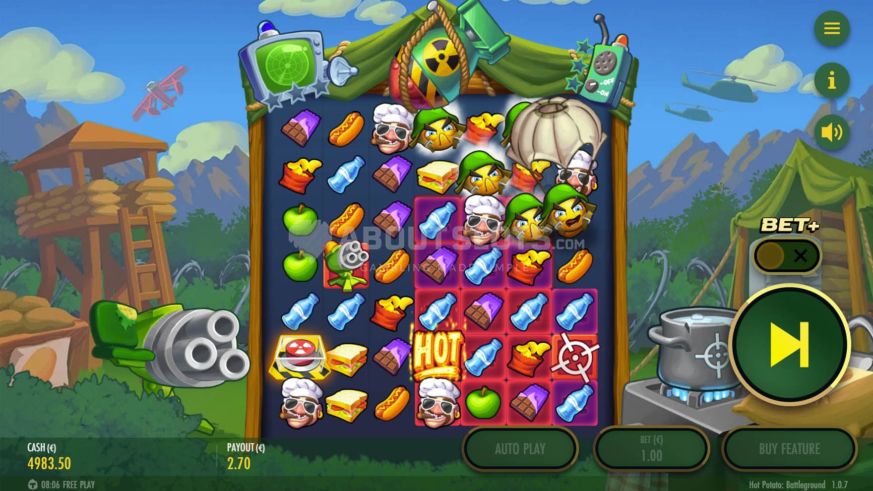 Screenshot of the Air Support feature triggered in the base game.