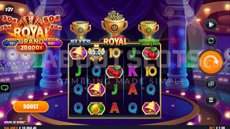 A casino slot in a casino.