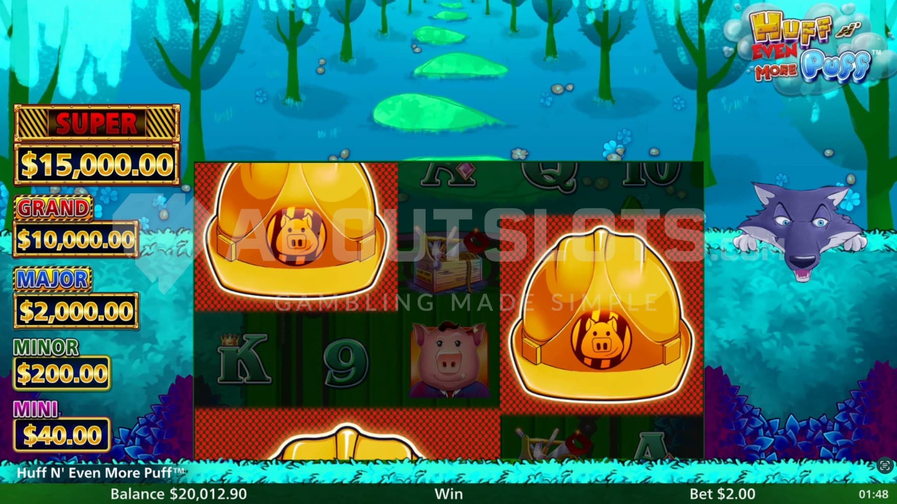 Mega Hat feature being active with yellow mega hats being present with the sizes 2X2.