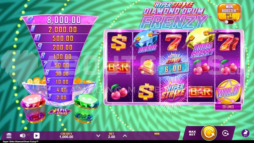 A casino slot with 5 reels and 3 rows.