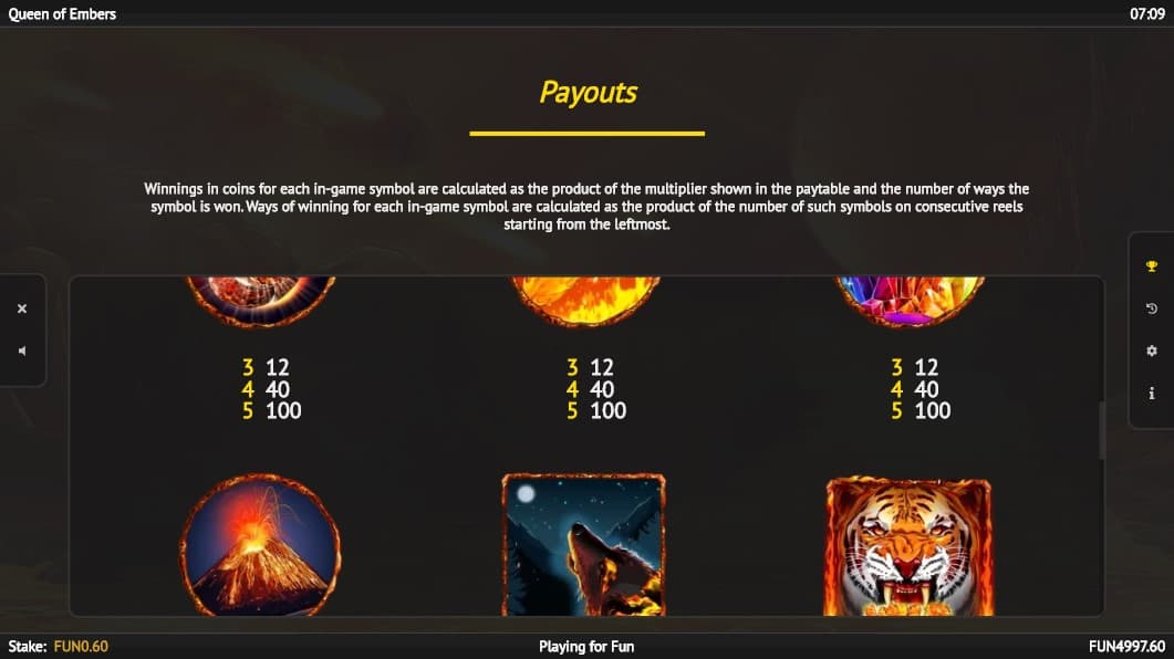 queen-of-embers-slot-paytable