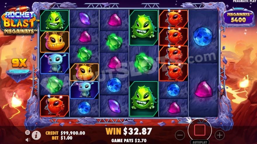 Free Spins bonus game with a 9X total win multiplier.