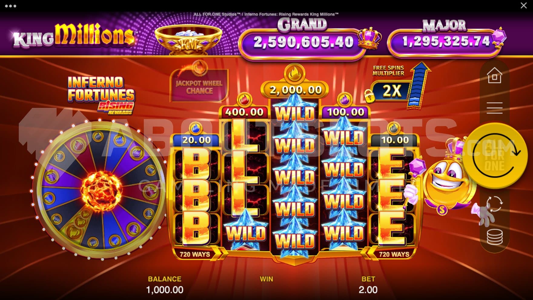 A casino slot with 3-4-5-4-3 rows.