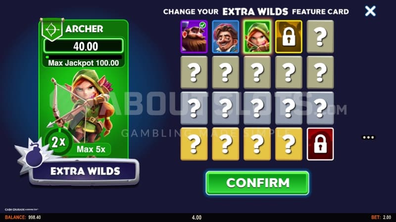 Selection of cards being presented with a currently green extra wilds card being viewed.