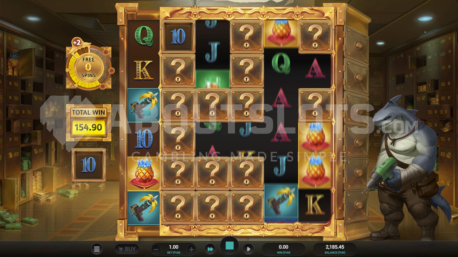 Mystery Symbols Free Spins in Ultra mode in progress, showing multiple Mystery Symbols sticky on the grid.