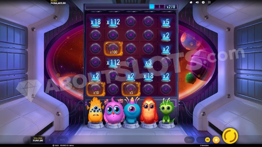 An image of the Collector Bonus with all 5 monsters