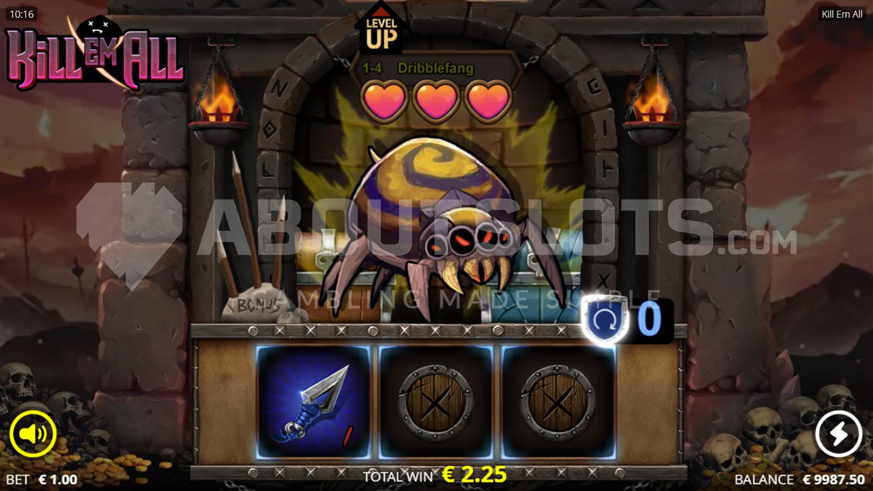 Level 1 Boss stage achieved in the base game.