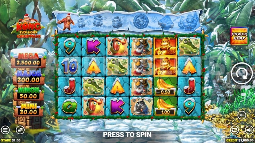 A casino slot with a monkey.