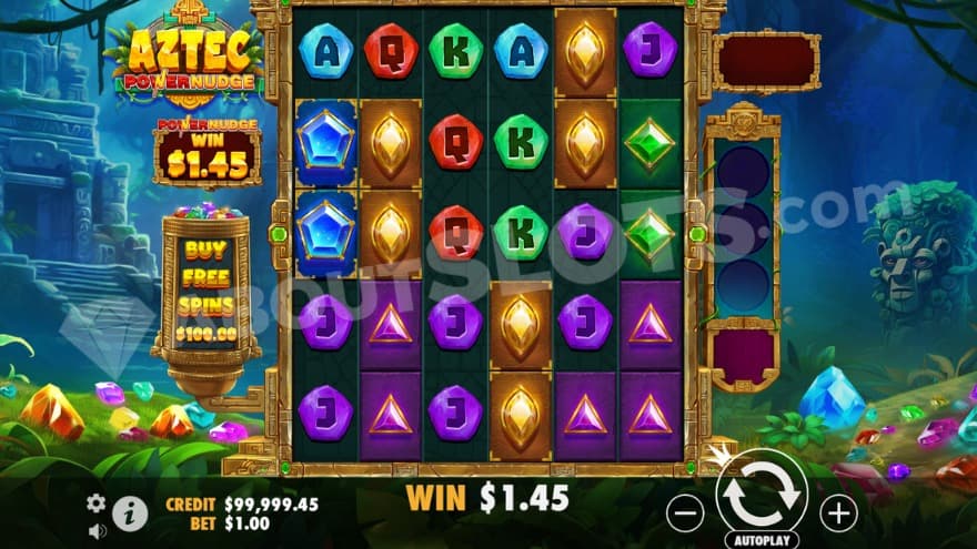 Base game with gemstones covering the ground in the back.