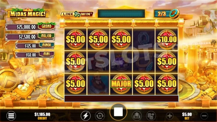 The whole city shown in the background is covered in gold.