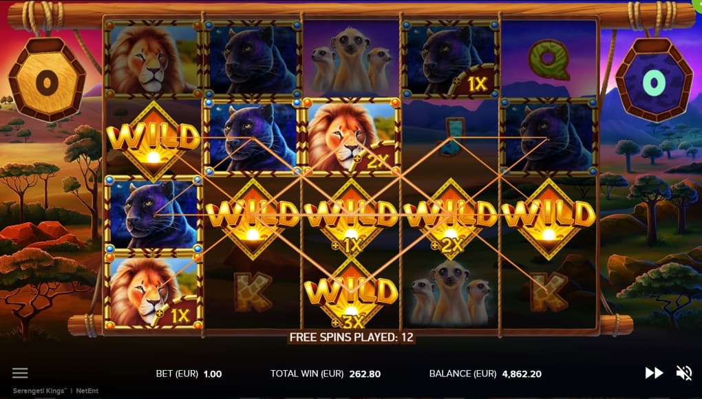 Serengeti Kings Slot Gameplay