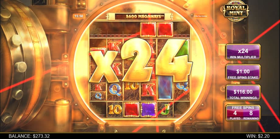Royal Mint Megaways Slot Gameplay