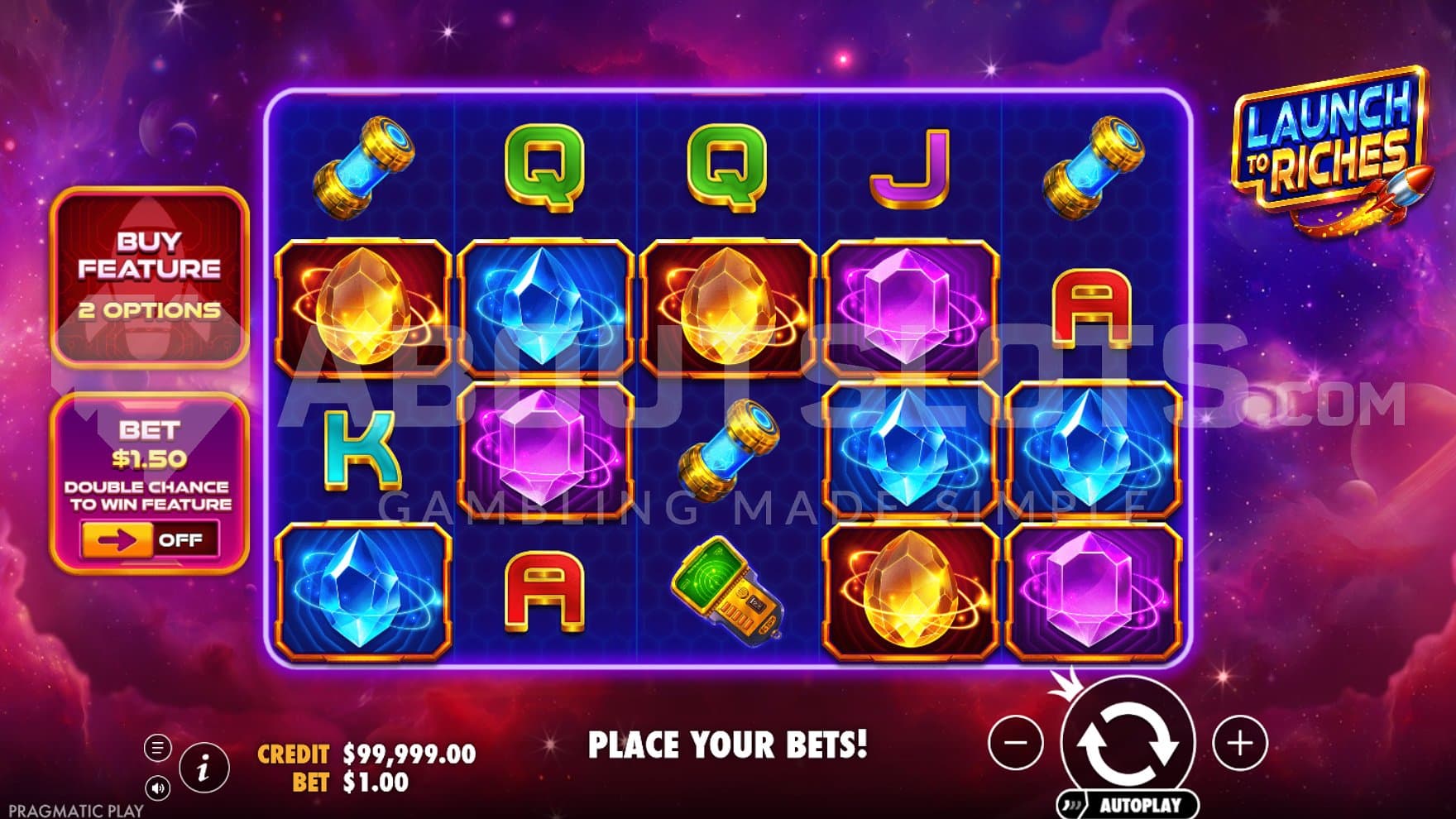 A casino slot based in space.