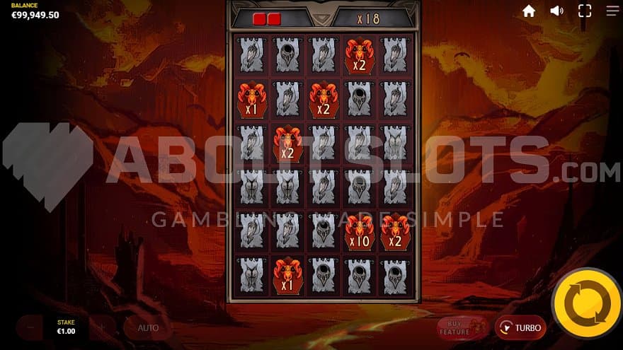 A casino slot in a lava cave.