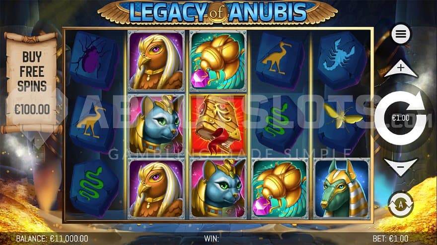 A casino slot in a treasure chamber.