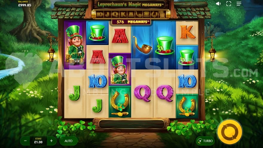 A casino slot with a leprechaun theme.
