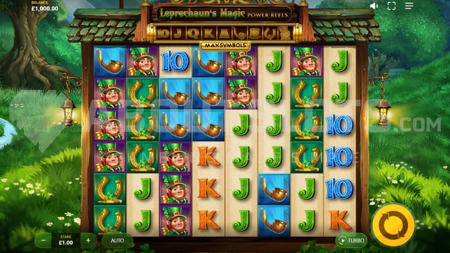 A casino slot with a leprechaun theme.