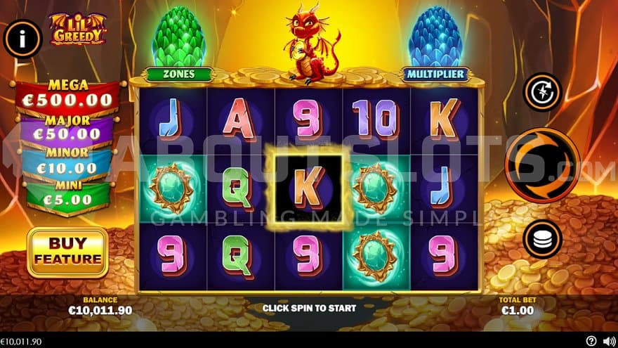 A casino slot with a dragon.