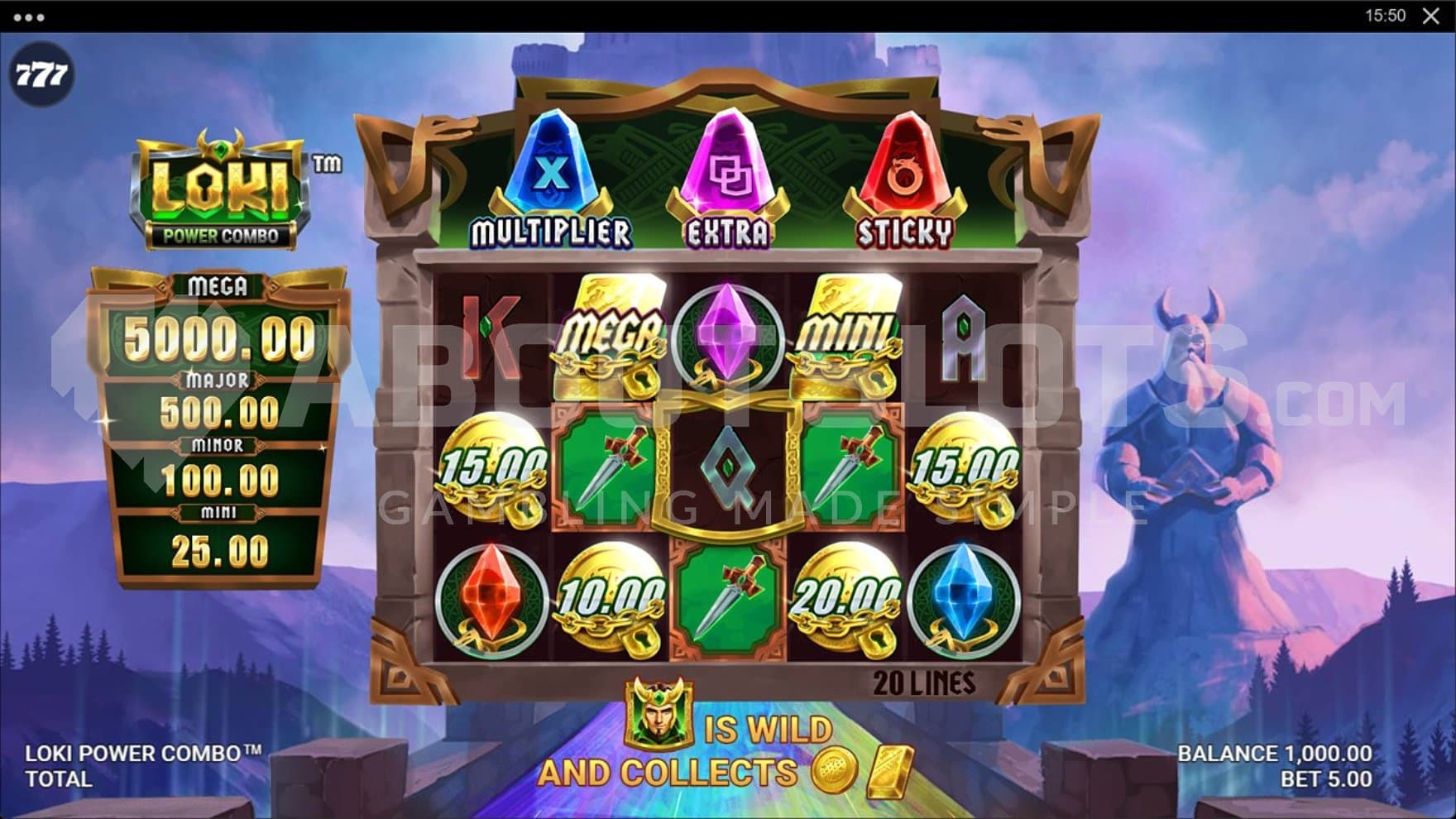 A casino slot with a Nordic theme.