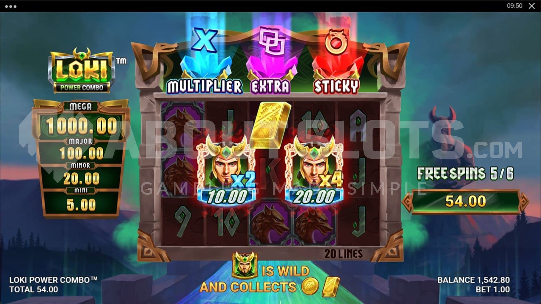 An x2 and an x4 Wild Symbol on the reels in the Free Spins.