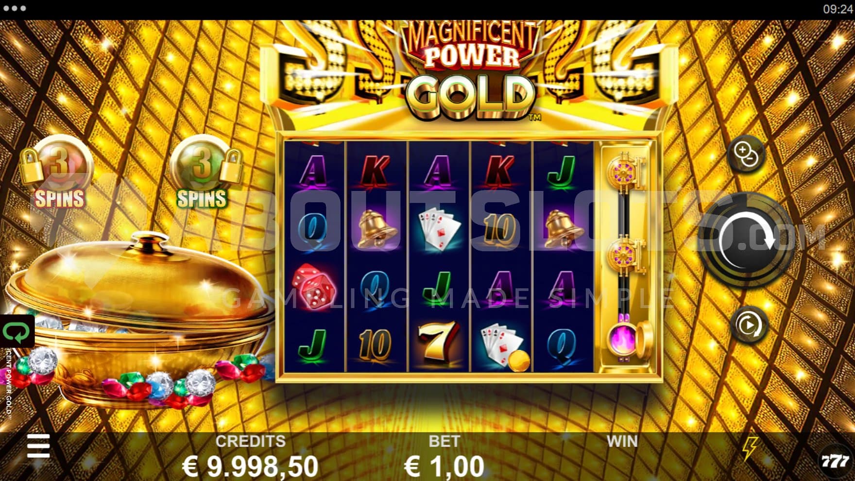 A casino slot with 5 reels and 4 rows.