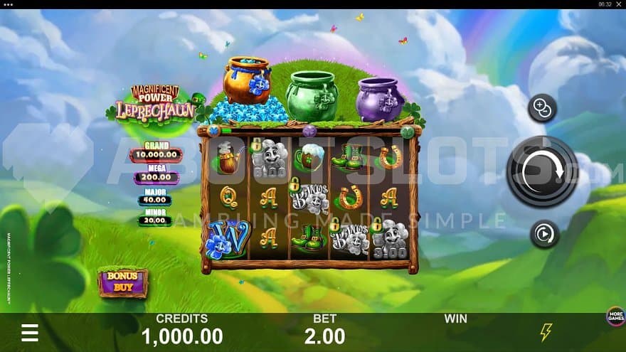 A casino slot with a leprechaun theme.