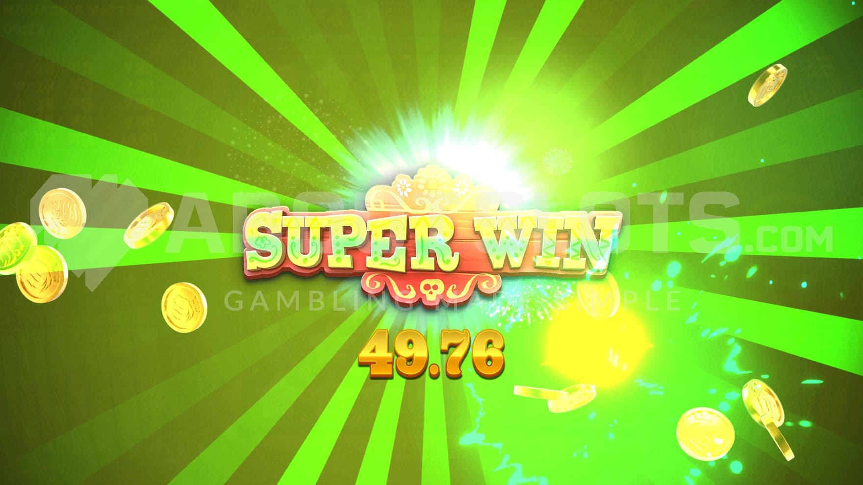 A win of 49.76x the bet.