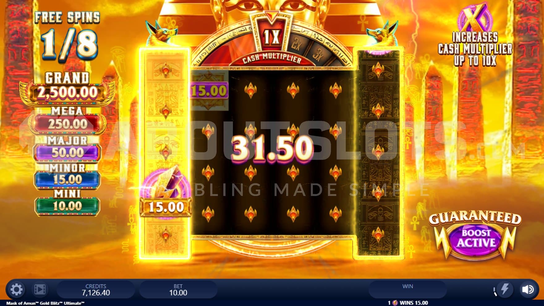 A win in the Free Spins.