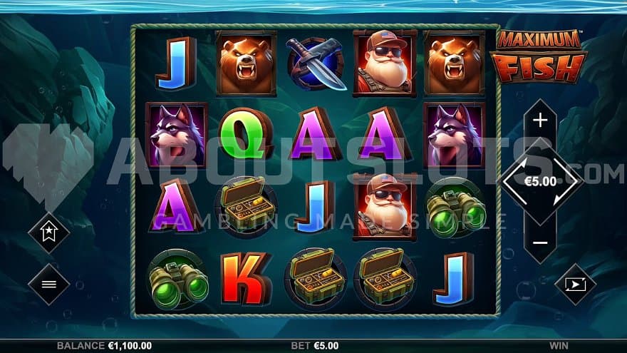 A casino slot with a fishing theme.