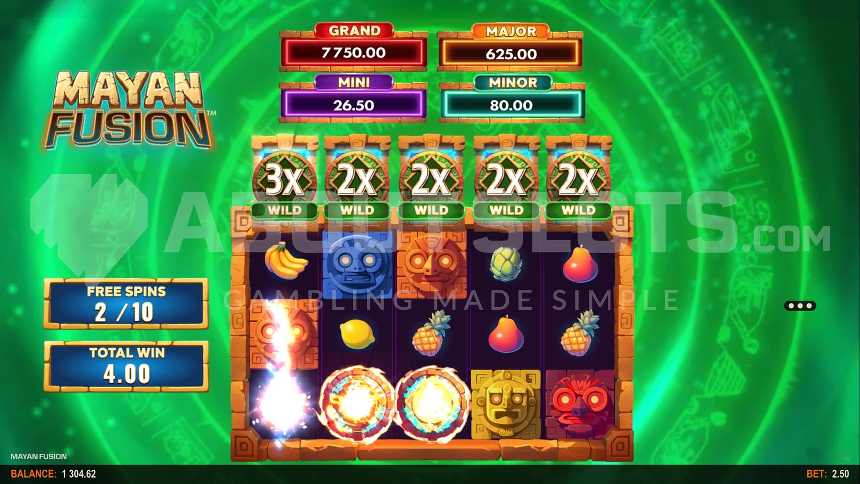 Second of ten Free Spins.