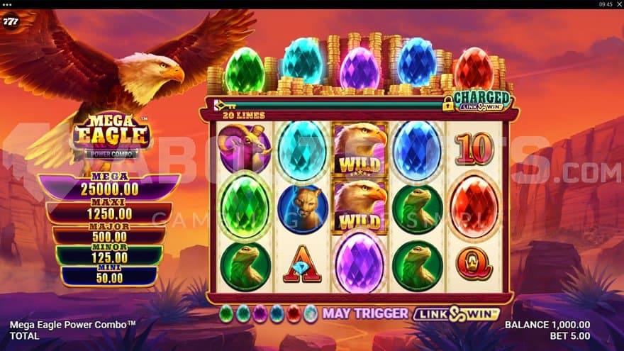 A casino slot with 5 reels and 3 rows.