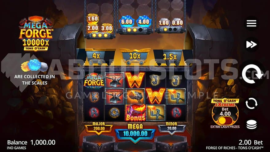 A casino with a blacksmith theme.