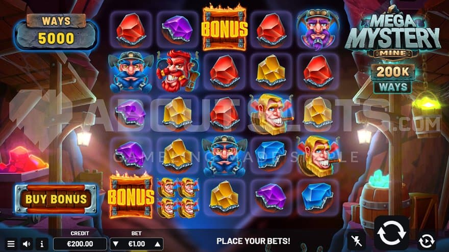 A casino slot in a mine.