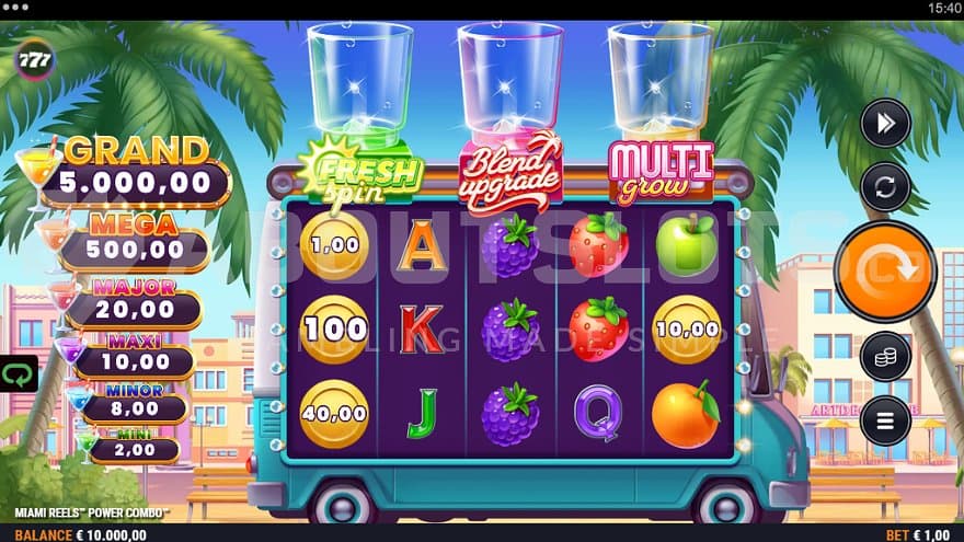 A casino slot on a food truck.