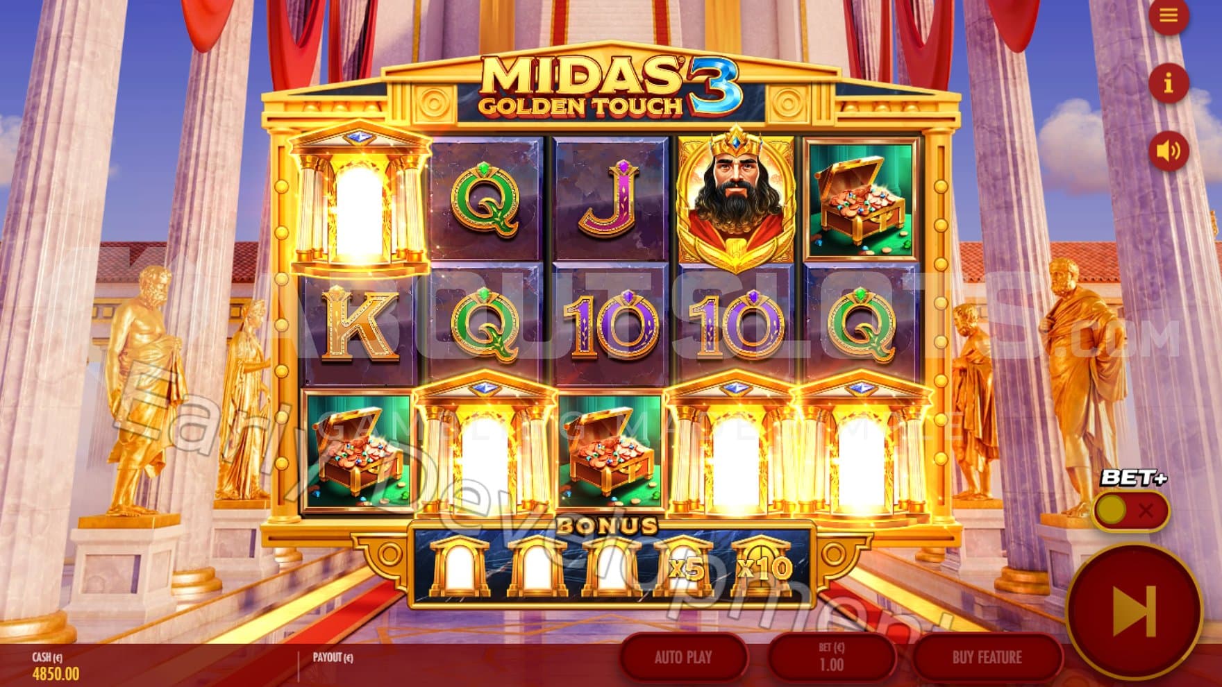 Four Scatter Symbols trigger the Free Spins.