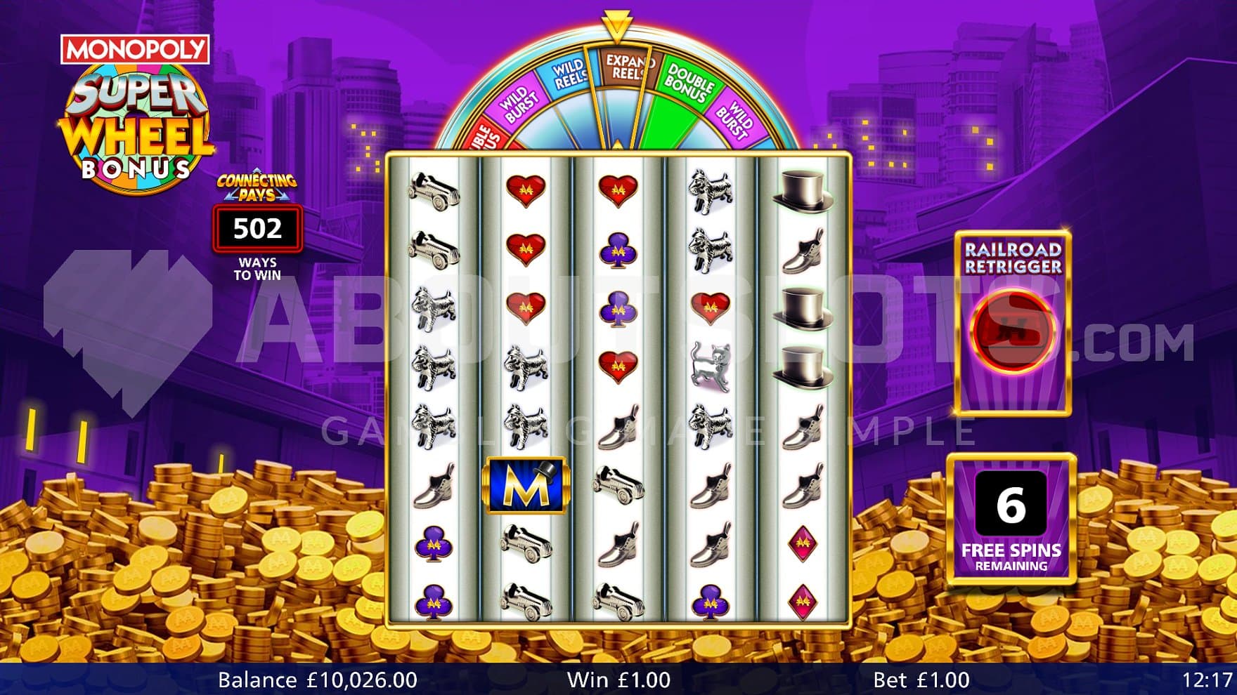 Eight rows in the Free Spins.