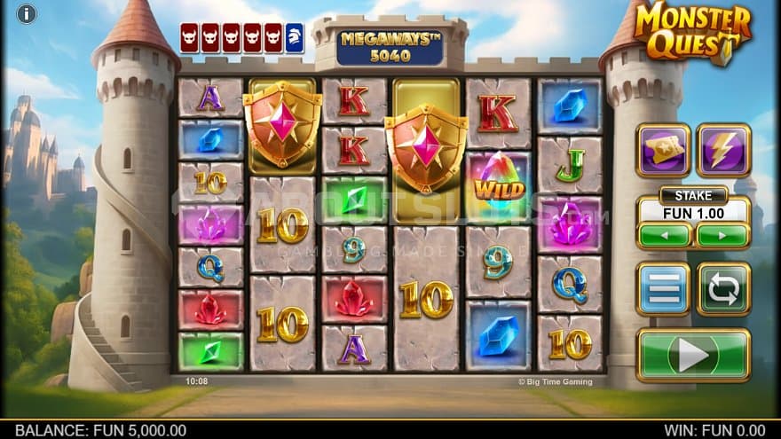 A casino slot with a knight theme.