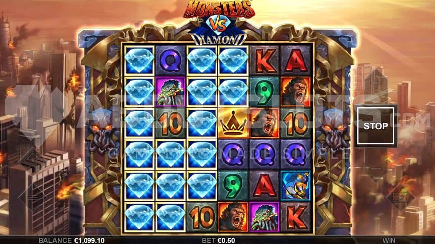 Diamond Mystery Symbols on reels 1, 2, and 3.