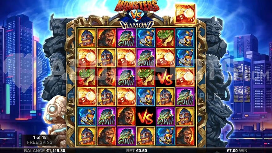 First of 18 Free Spins.