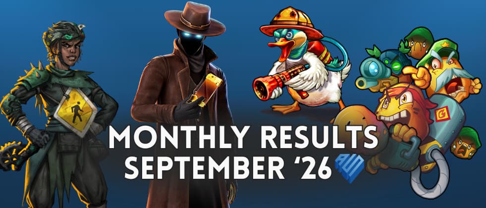 Banner showing characters from the games Duck Hunters 2, Money Train 5, Aftermath, and Hot Potato Battleground.