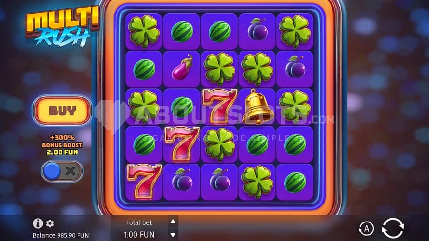 A casino slot with classic symbols.