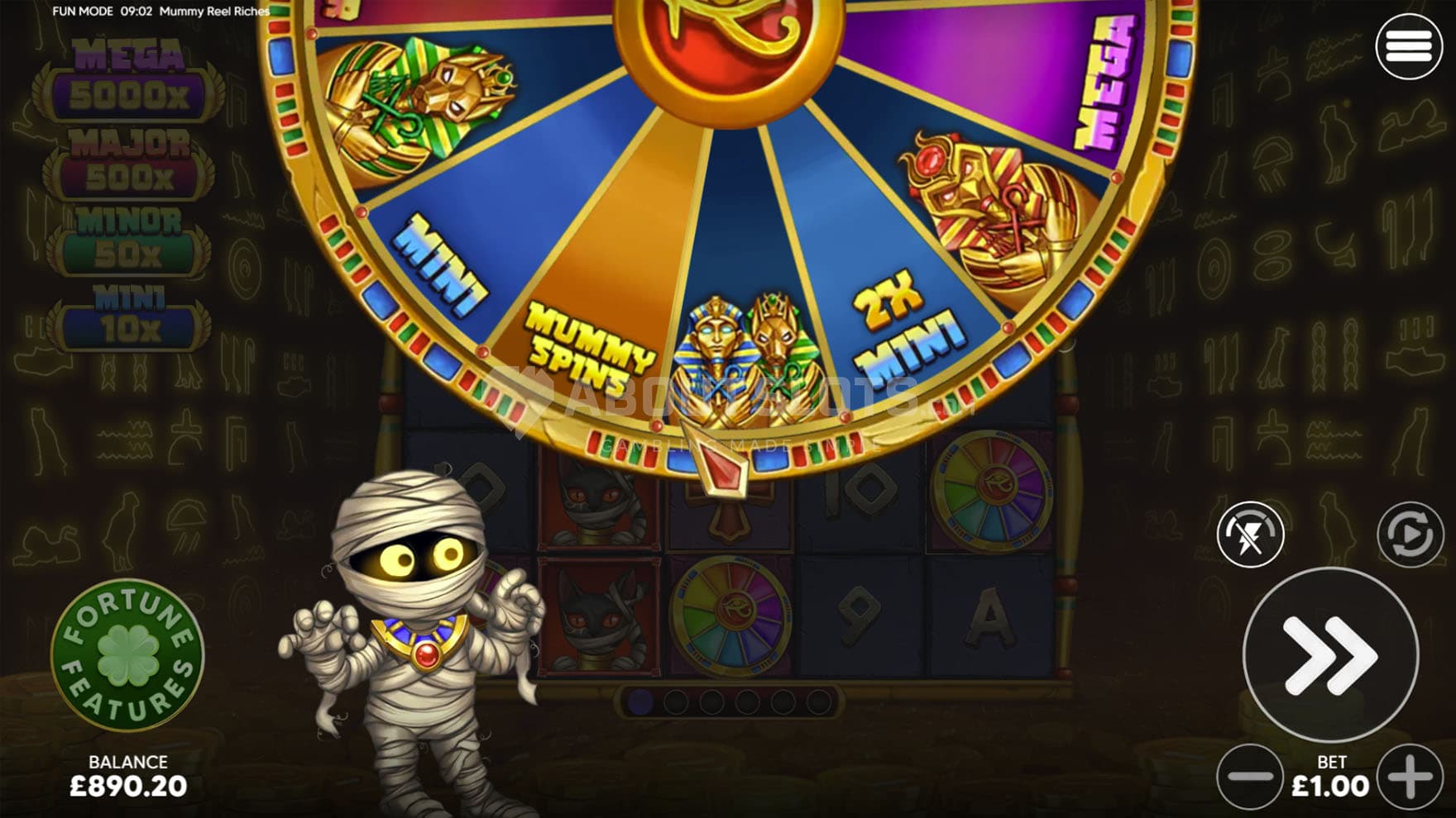 Bonus Wheel bonus in progress.
