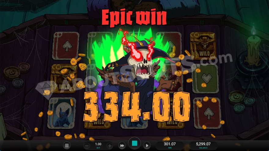 An epic win of 334X is shown.