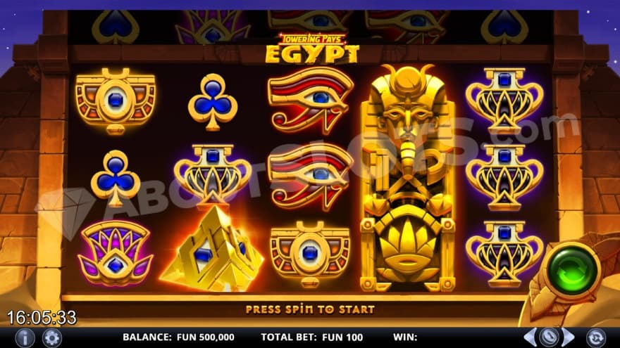 Base game with a pyramid in the background.