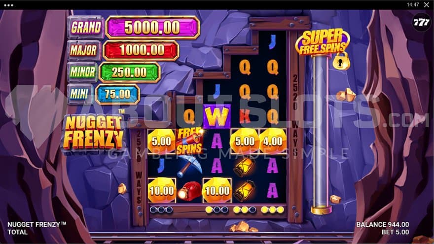 A casino game in a cave.